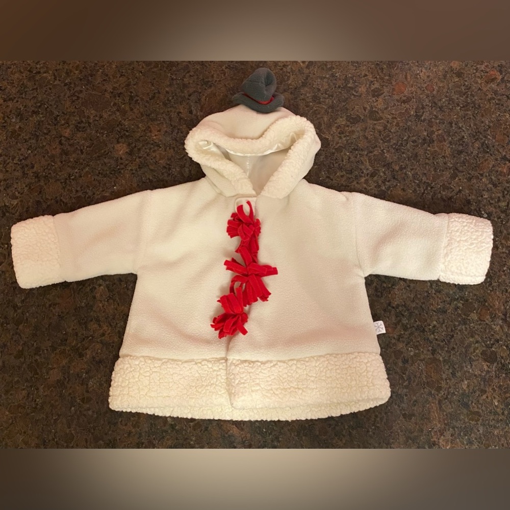 GUND BABY INFANT SNOWMAN CHRISTMAS‎ HALLOWEEN COSTUME JACKET SIZE 3-12 MONTHS
